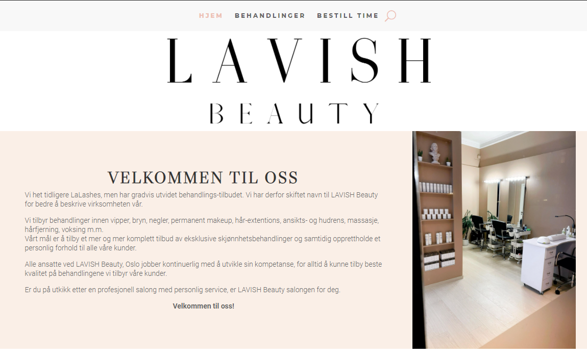 Nettside LAVISH Beauty
